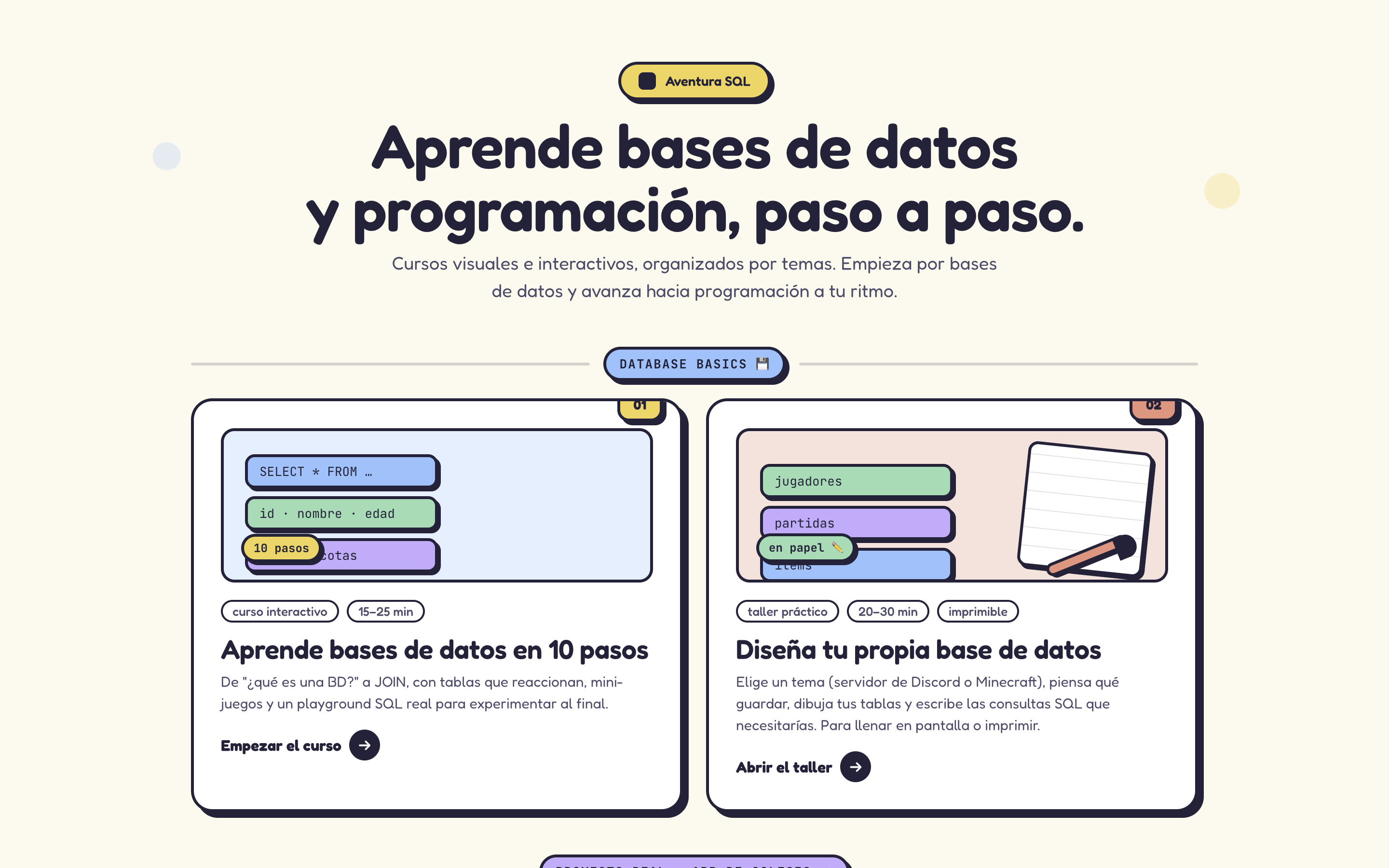 Portada de Aventura SQL: cursos de bases de datos y programación
